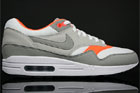 Nike Air Max 1 White Medium Grey Grey Total Orange