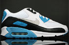 Nike Air Max 90 White Black Zen Grey Laser Blue