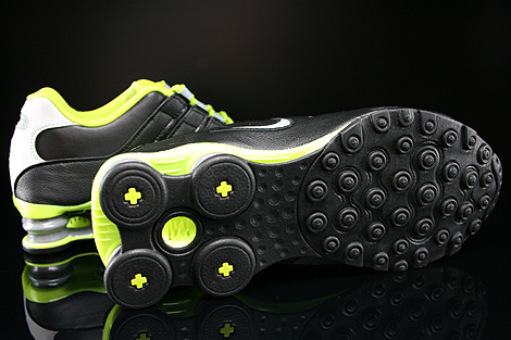 nike shox green and black