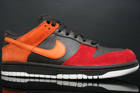 nike dunk low orange and red