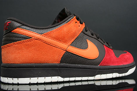 nike dunk low orange and red