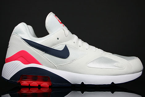 Nike Air 180 White Midnight Navy Silver Red