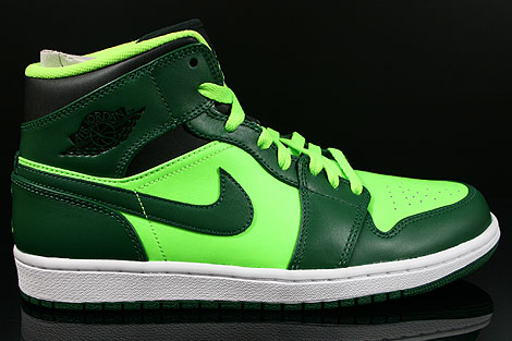 Nike Air Jordan 1 Mid Gorge Green Black Electric Green
